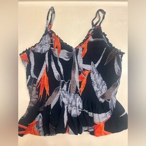 Navy Blue Flowy Tank Top